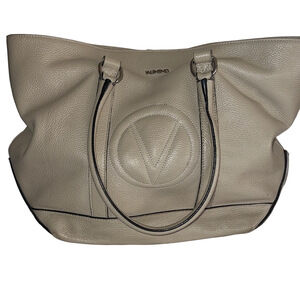 Valentino Beige Leather Bag, Made in Italy.